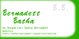 bernadett batha business card